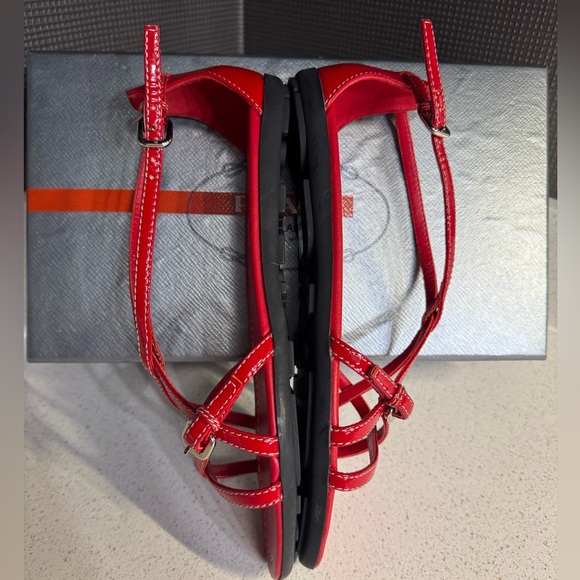 Prada Patent Leather OXP Vernice Rosso 38 flat sandals red - Picture 3 of 8